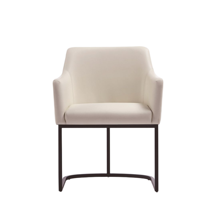 Serena Metal Vegan Leather Armchair