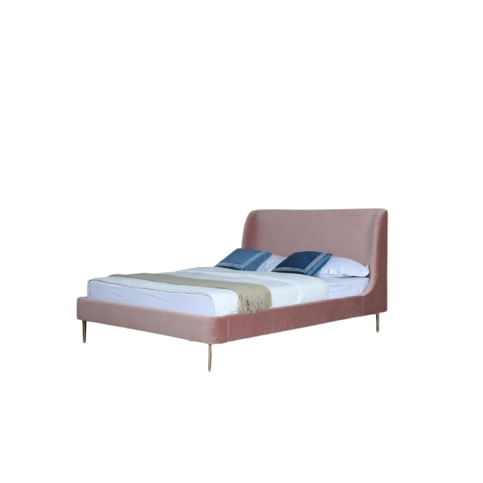 Heather Upholstered Velvet Full Bed