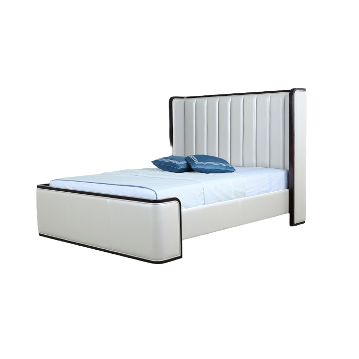 Kingdom Upholstered Vegan Leather Queen Bed