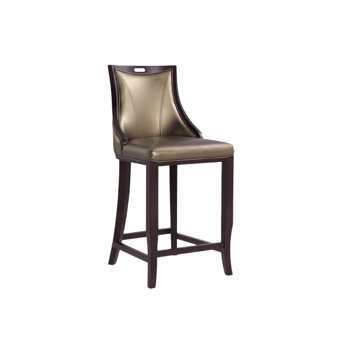 Emperor Wood Upholstered Barstool