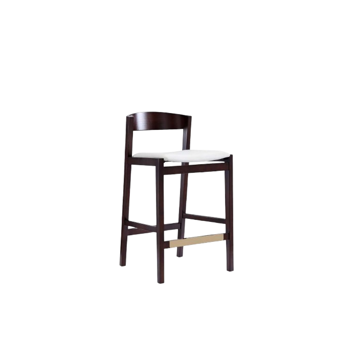 Klismos Wood Upholstered Counter Stool