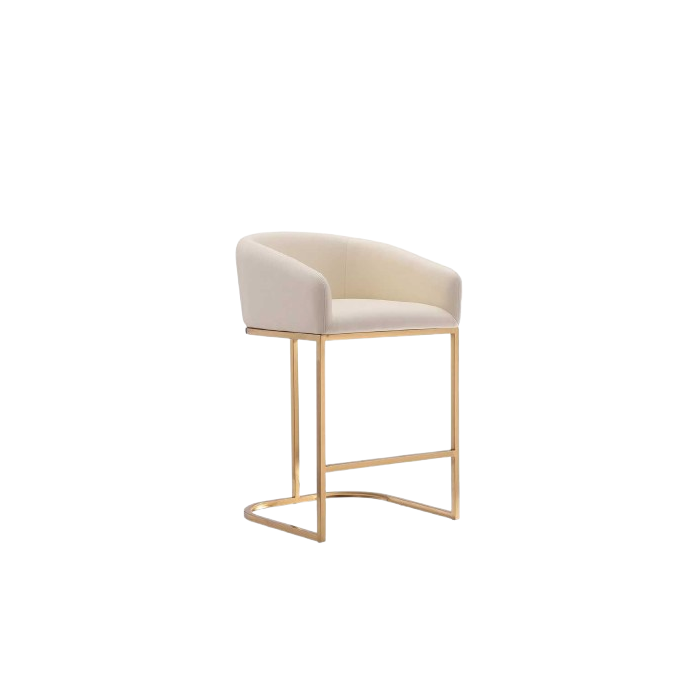 Louvre Metal Upholstered Counter Stool