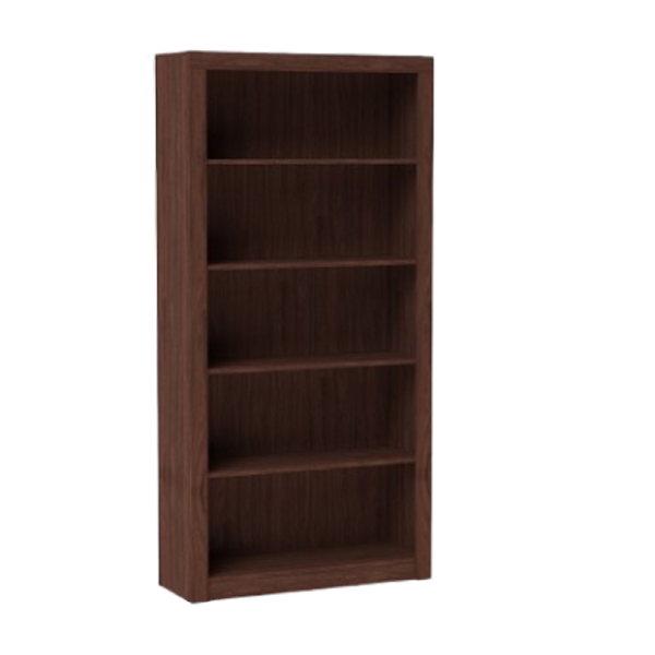 Olinda 36" Open Bookcase in Walnut Brown (5-Shelf)