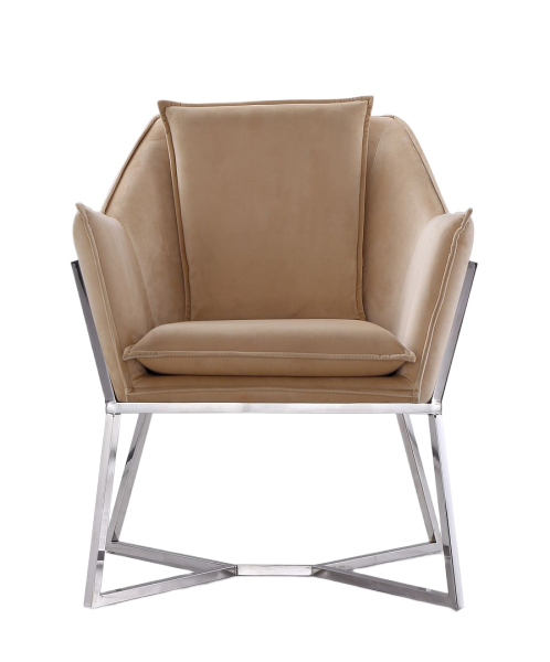 Origami Velvet Armchair in Sand