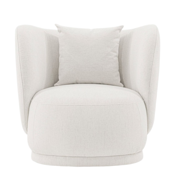 Siri Upholstered Lounge Chair in Cream