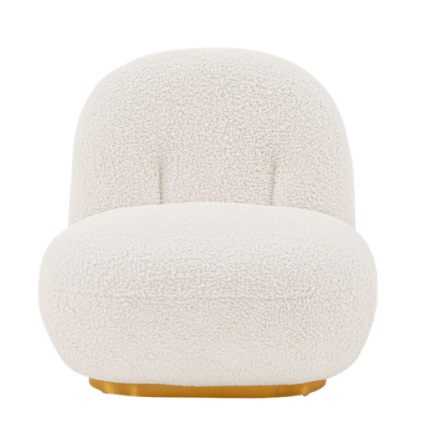 Edina Boucle Armchair in White