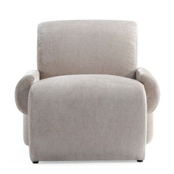 Verandah Chenille Lounge Chair in Beige