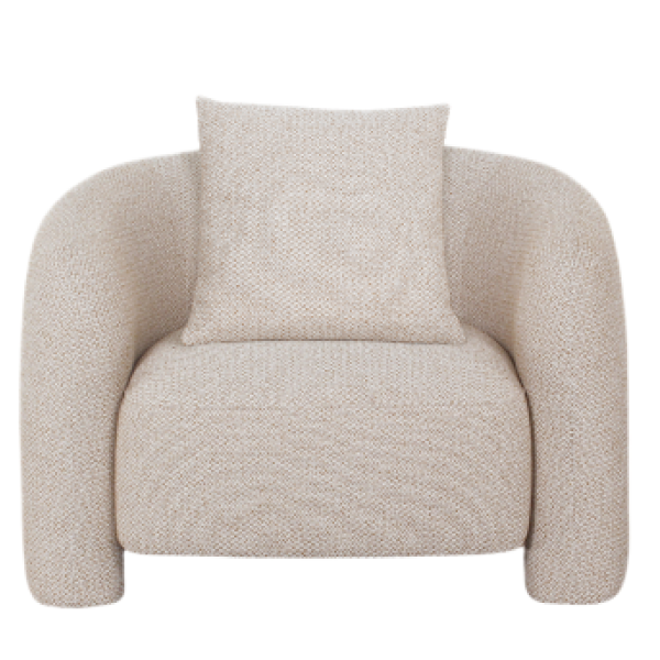 Sylvia Tweed Lounge Chair in Gold Dust