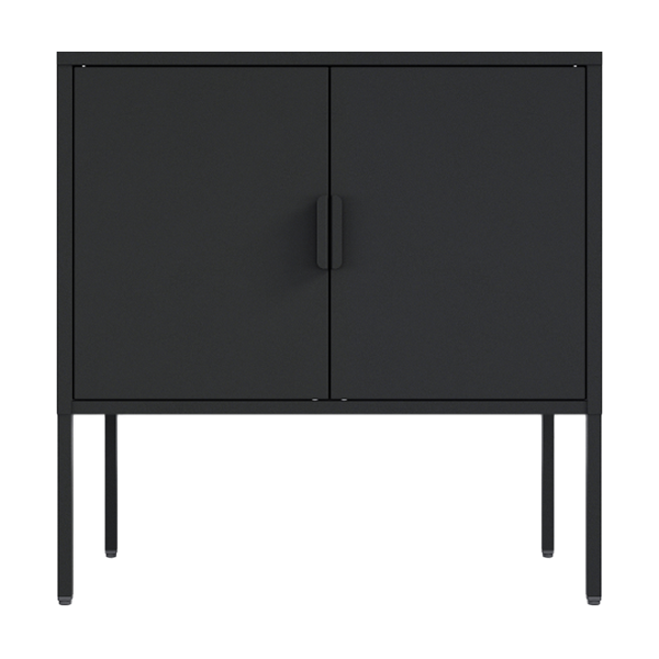 Ava 24" Metal Accent Cabinet in Black