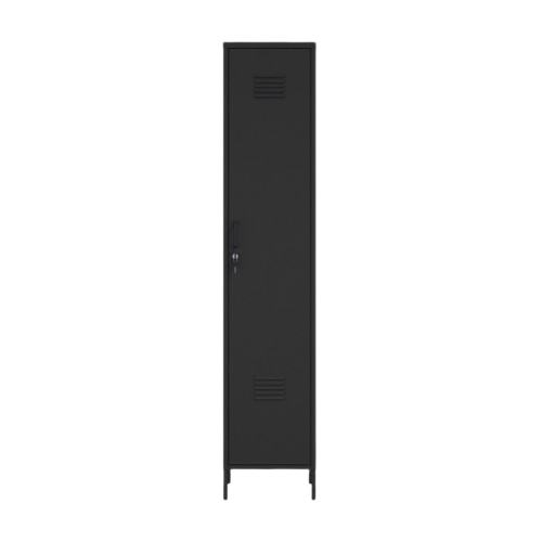 Naomi 15" Metal Storage Cabinet in Black