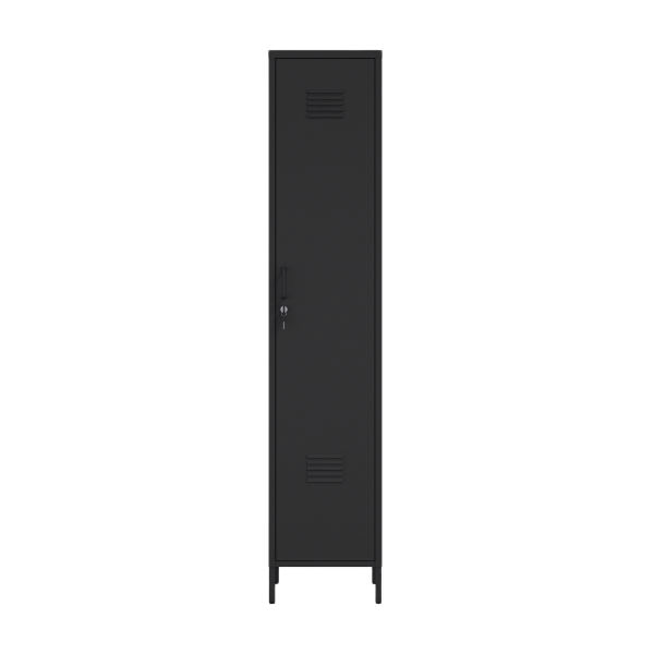 Naomi 15" Metal Storage Cabinet in Black