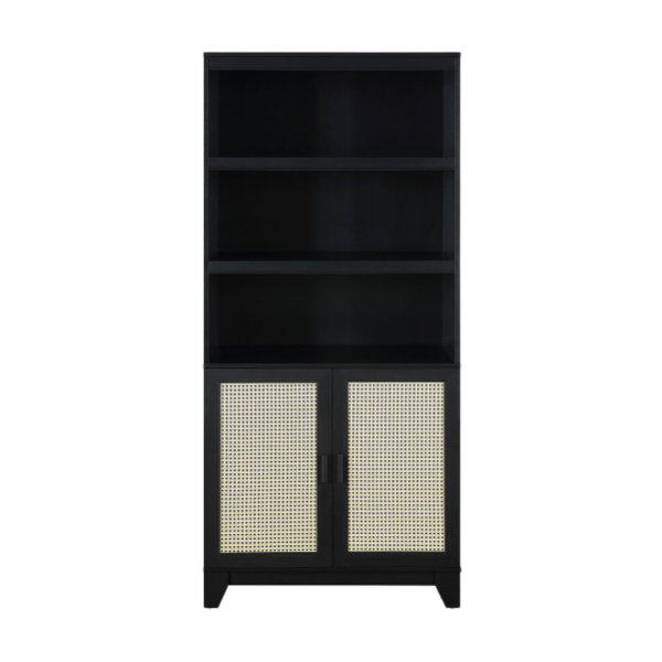 Sheridan 31" Bookcase Cabinet in Black (7-Shelf)