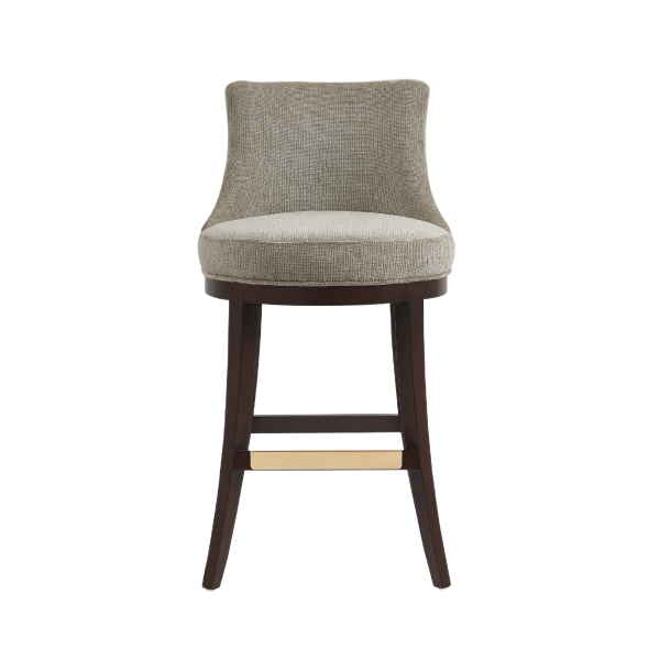 Lucia Wood Upholstered Chenille Barstool