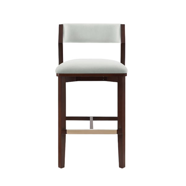 Patricia Wood Upholstered Barstool