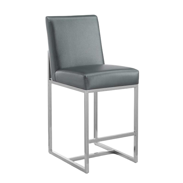 Element Metal Upholstered Counter Stool in Graphite