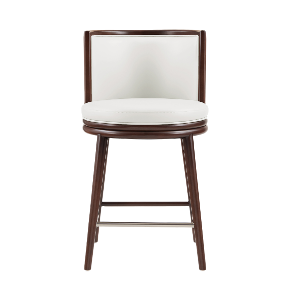 Evalyn Wood Upholstered Counter Stool