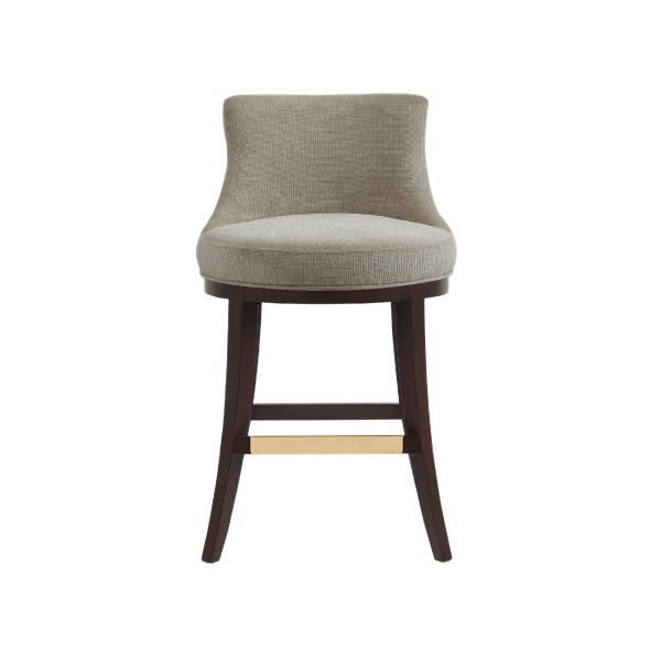 Lucia Wood Chenille Counter Stool