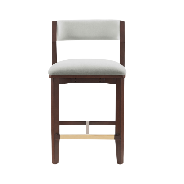 Patricia Wood Upholstered Counter Stool