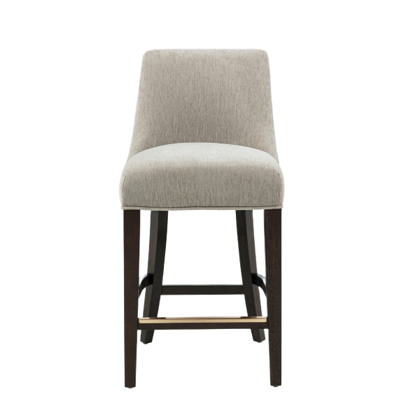 Beever Wood Chenille Counter Stool