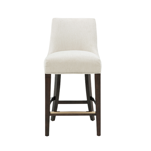 Beever Wood Chenille Counter Stool in Cream