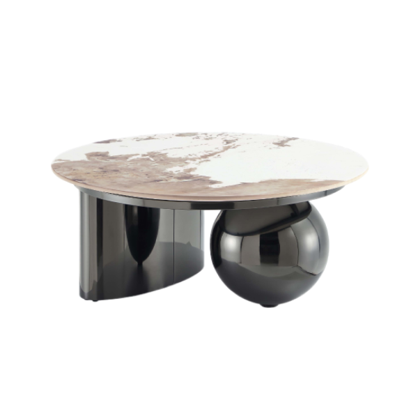 Laurel Sintered Stone Top Coffee Table in Black