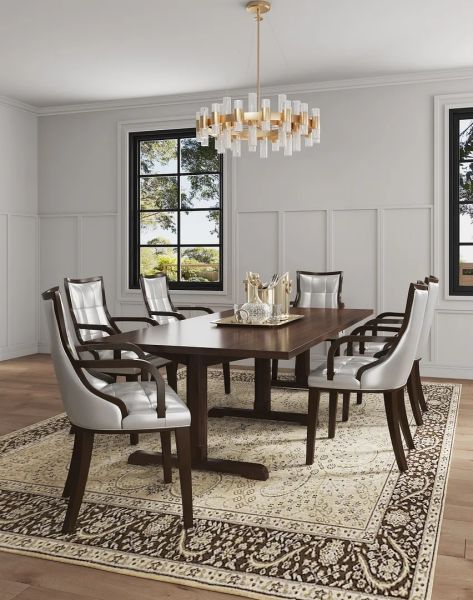 Fifth Avenue Wood Upholstered Accent Chair in Silver