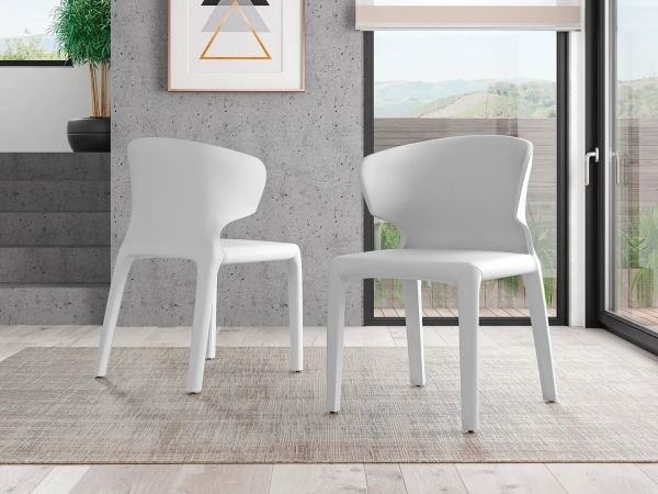 Conrad Upholstered Dining Chair in Cream - Set of 2