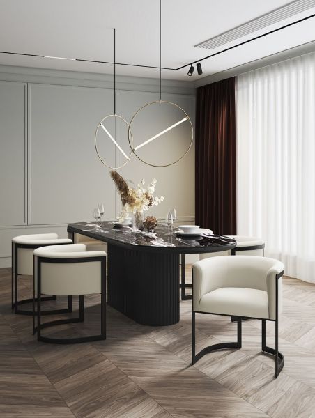 Corso Metal Vegan Leather Accent Chair