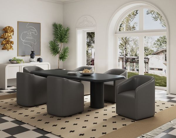 Anna Round Vegan Leather Armchair