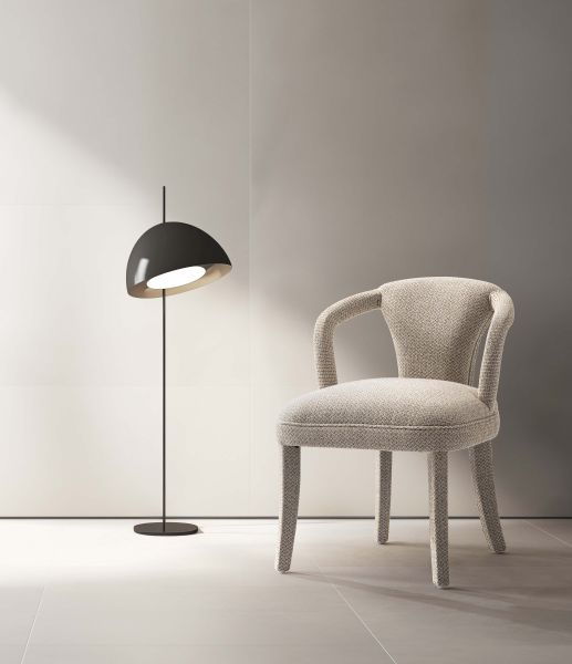 Palmer Upholstered Tweed Armchair in Gold Dust