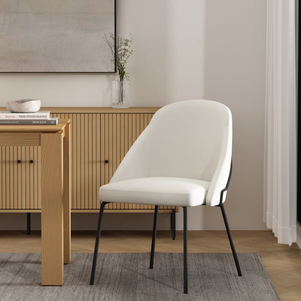 Gracie Metal Vegan Leather Dining Chair