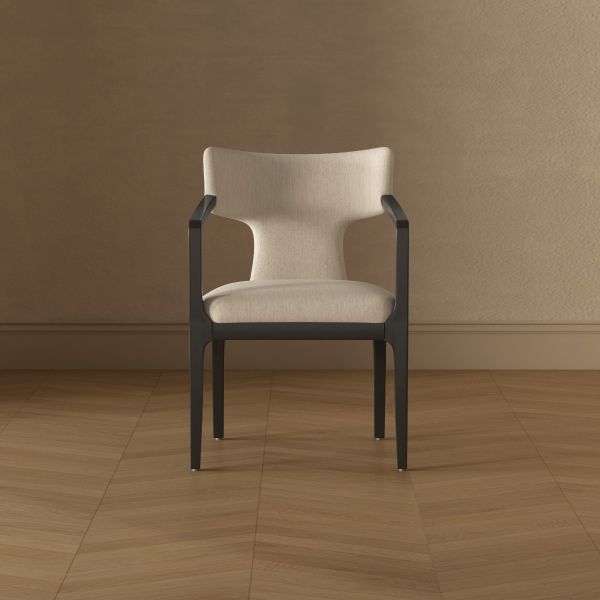 Eloria Wood Chenille Armchair