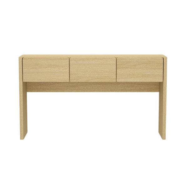 Linda Console Table in Natural Oak (3-Drawer)