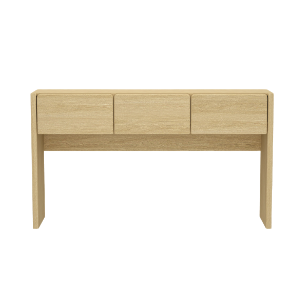 Linda Console Table in Natural Oak (3-Drawer)