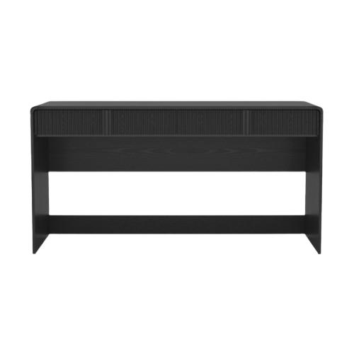 Novara 60" Writing Desk in Black (2-Drawer)
