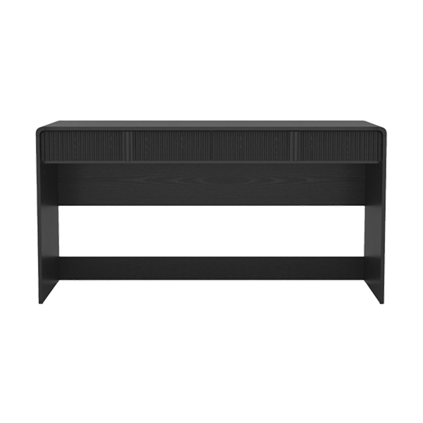 Novara 60" Writing Desk in Black (2-Drawer)