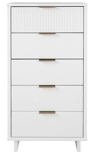 Granville 24" Chest in White (5-Drawer)