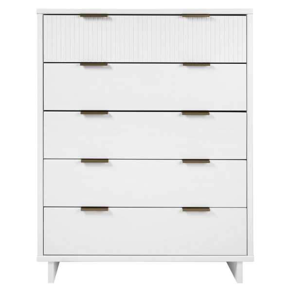 Granville 38" Chest in White (5-Drawer)