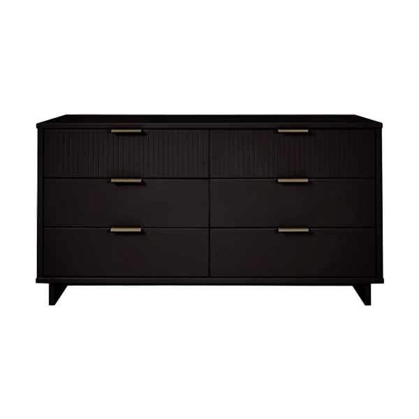 Granville 55" Dresser in Black (6-Drawer)