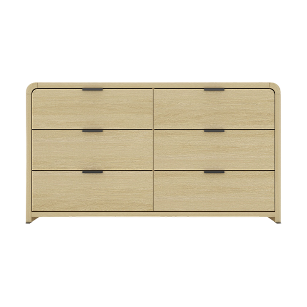 Grace 60" Dresser in Natural Oak (6-Drawer)