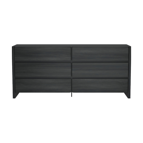 Linda 72" Dresser in Charcoal Grey (6-Drawer)