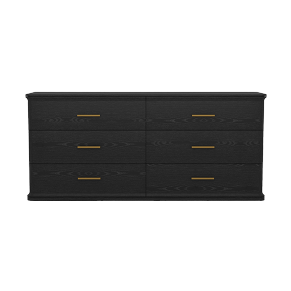 Clifford Dresser in Black (6-Drawer)
