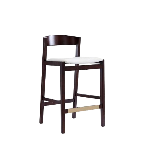 Klismos Wood Upholstered Counter Stool