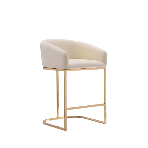 Louvre Metal Upholstered Counter Stool