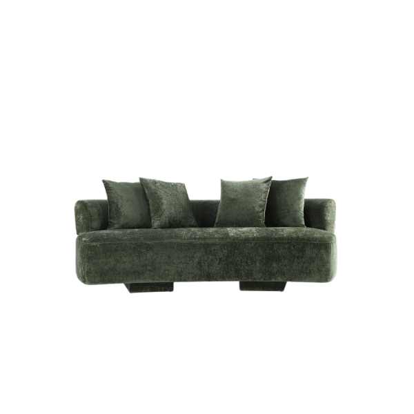 Verandah 91" Chenille Sofa in Olive Green