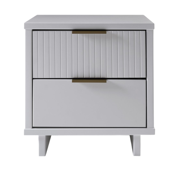 Granville 18" Nightstand in White (2-Drawer)