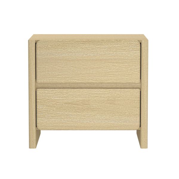 Linda 24" Nightstand in Natural Oak (2-Drawer)