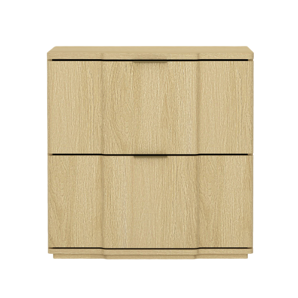 Clive 22" Nightstand in Natural and Gold(2-Drawer)