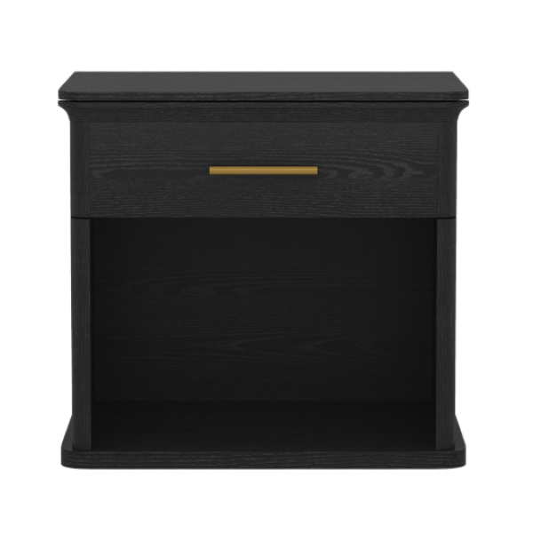 Clifford Nightstand in Black (1-Drawer)
