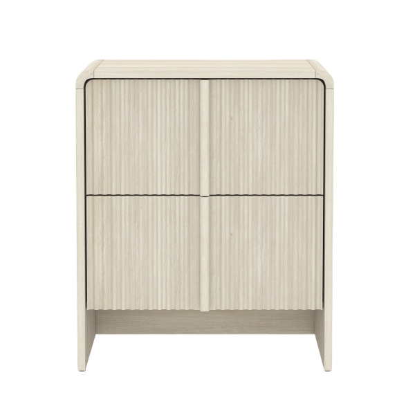 Novara 22" Nightstand in Whitewashed Oak (2-Drawer)